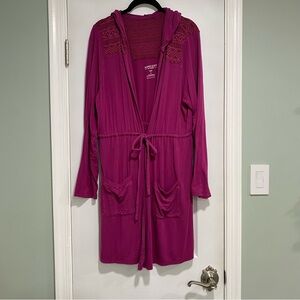 Torrid duster with crochet accent